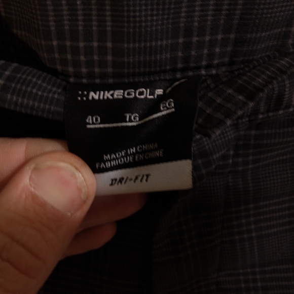 Nike golf shorts mens sz 40 black Plaid dri-fit - Picture 7 of 7